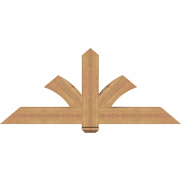 Ekena Millwork Redmond Smooth Timber Gable Bracket, Western Red Cedar, 60"W x 25"H x 5 1/2"D x 5 1/2"F, 10/12 Pitch GBW060X25X0606RED00SWR - main